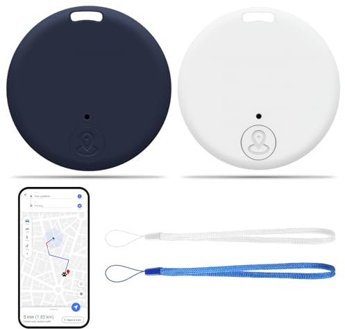 Traceur GPS Bluetooth 5.2 Localisateur Intelligent pour Clés, Portefeuilles, Sacs, Animaux, Valises, Compatible iOS & Android, Alarme Sonore, Batterie Remplaçable, Portée 15m, Localisation Facile