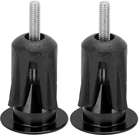 2PCS Bar End Plugs Handlebar End Caps, Expanding Locking Handlebar End Caps for Mountain Road Bikes No Logo Design with Installation Tool (Black)
