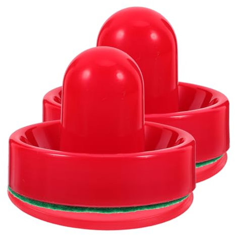 Warmhm Tischhockey Schieber Satz Für Freizeitspieler Roter 75mm Eishockey Puck Und 63mm Paddel Aus Kunststoff Ersatzteil Für Tisch Eishockey Zubehör Leicht Kompakt Für Spielzimmer Und Wettkämpfe