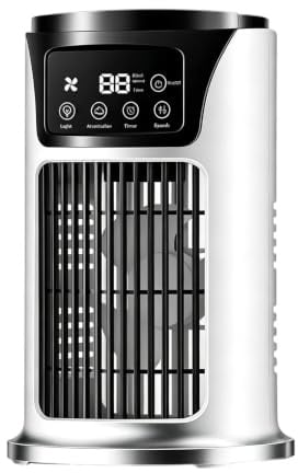 Dzqad Mobile Klimaanlage, Air Conditioner Portable, Tragbare Klimaanlage Mit Fernbedienung, Leiser Kühler Mit Timer & 300ml Tank Für Schlafzimmer Auto Camping Outdoor