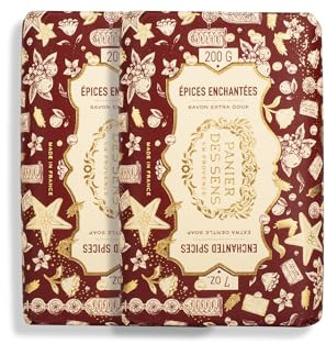 Panier des Sens - Enchanted Spices Soap Bar 2x200g - Extra-Gentle Soap - Gift Sets - Limited Christmas Edition - 97% Natural Ingredients - Gourmand & Spicy Scent - Made in France