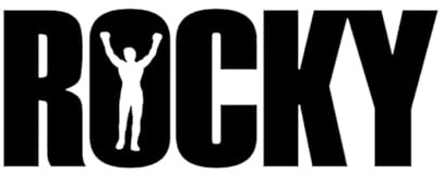 myrockshirt Rocky mit Silhouette 20cm Aufkleber Sticker Farbe&Größe wählbar Autoaufkleber