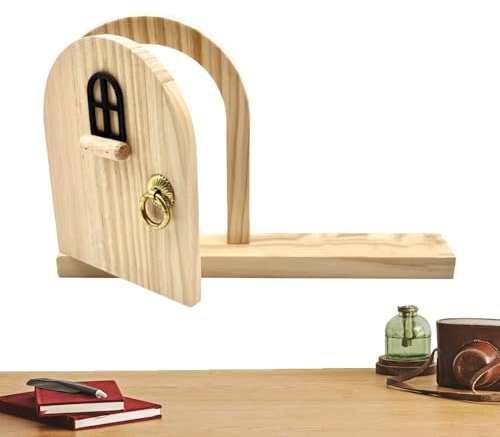 Feentür-Steckdosenschutz Aus Holz Holz-Steckdosenschutz | Dekorative Steckdosenabdeckung Ideale Raumgestaltung Für Eigenheim Kinderzimmer Schlafzimmer Wohnzimmer Spielzimmer Küche