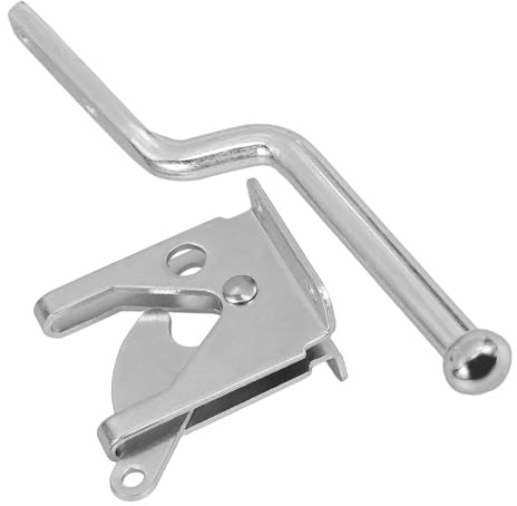 Hemobllo Verrou à Loquet pour Portail en Bois, Loquet de Clôture en Fer Argenté, Installation Facile, Stabilité Renforcée pour Jardin et Ferme