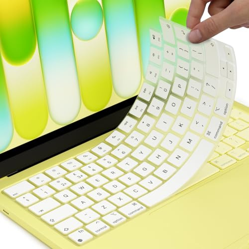 Silicone Keyboard Cover Skin for Macbook Neo Laptop Protective Accessories | for MacBook Air 13.6/15.3 &MacBook Pro 14''/16'', EU/UK Layout,Ultra Thin,Reduce Typing Sound,Soft,Nonsilp