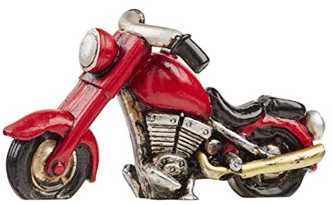 Hobbyfun Motorrad Figurine, Braun, Schwarz, ca. 8 cm