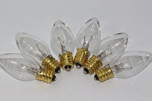Dencon 6 x 12V 3W E12 CES Clear Small Conical Christmas Fairy Light Bulb, Pifco, Noma