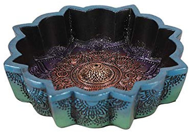 Pacific Giftware Colorful Mandala Incense Holder Burner Resin Home Decor