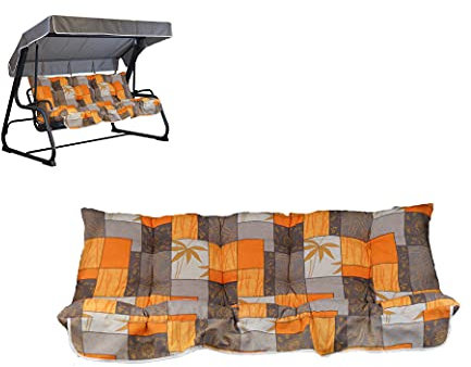 TECNOWEB - Lot de Coussins pour balancelle 3 Places avec pièce de Rechange Assortie pour Le Toit Assortie, 100% fabriqué en Italie, idéal pour l'extérieur (Jardin et Cours), Cadre Non Inclus