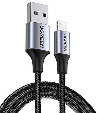 UGREEN - Cable Lightning to USB 2.4A US199, 1 m (negro)