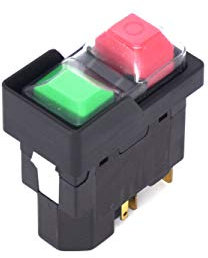 TRIPUS Einbauschalter, Nullspannungschalter, Maschinenschutzschalter mit UnterspannungsauslösungTP3251 Uc 230V/50Hz, kleine Drucktasten, ausgeführte Spule, PVC-Abdeckung, Flachdichtung, snap in