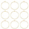 Cheriswelry Goldene Kreolen, 25 mm, Messing, rund, Draht-Creolen, Weinglas-Charm-Ringe, Perlen-Reifen für DIY-Schmuck, Basteln, 50 Stück