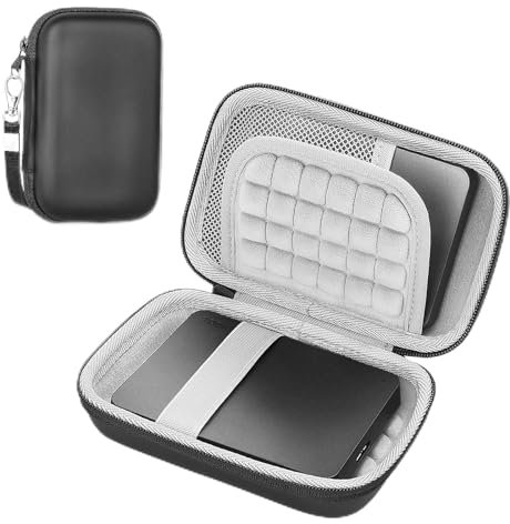 Custodia per Hard Disk Esterno TOSHIBA Canvio Basics/Western Digital WD Elements/Seagate HDD caso, Memoria Esterna Portatile Disco Esterno Protettiva Borsa Antiurto Rigida Cover Case (gray)
