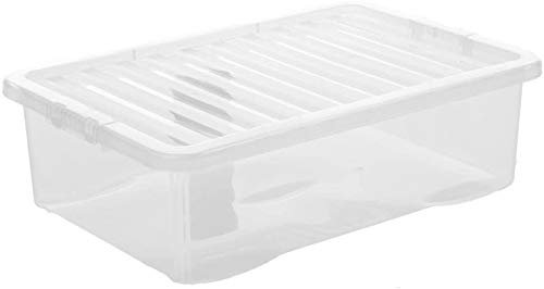 Wham 2 x Storage Box, Polypropylene, 60 x 40 x 18 cm, Transparent