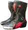 BSTL Stivali da Moto da Donna, Motociclette Impermeabili in Pelle Scarpe da Corsa da Moto da Uomo Stivali Lunghi da Motociclista per Moto da Cross Fuoristrada,Blackred-43