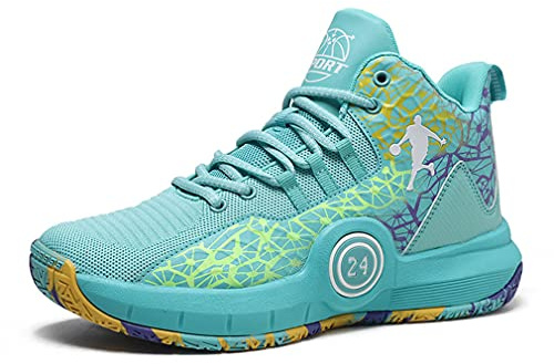 BINQI Herren Basketballschuhe High-Top leichte Stoßdämpfung rutschfeste atmungsaktive Outdoor-Sportschuhe Jungen Basketballschuhe Mädchen Indoor-Schuhe Sportschuhe