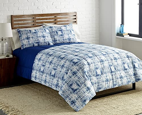 Thermee Micro Flannel Queen-Size-Bettwäsche-Set, Plüsch, weiche und warme Bettwäsche, maschinenwaschbar und trocknergeeignet, Aquarell-Karomuster