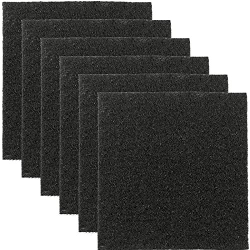 6 Stück Ersatzfilter für Katzentoiletten, quadratische Form, Kohlefilter für Katzentoilette, Toilettenstreu Pfannen, Ersatzfilter, Geruchsfilter, 10,5 x 11,5 x 0,5 cm