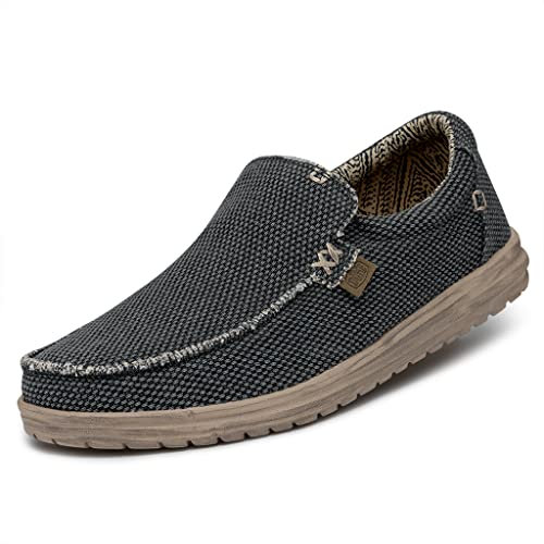 HEYDUDE Mikka Braided - Zapatos Estilo Mocasín para Hombre, Deep Blue, 45