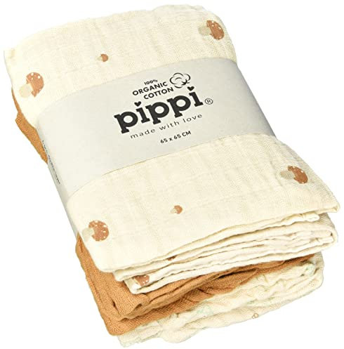 Pippi 6er Pack Unisex Baby Stoffwindel/Spucktuch/Mullwindel 65x65