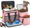Abrimelodi 6 Set Hunde-Reisetasche, große Haustierbedarf für Hunde, inklusive 2 faltbaren Hundenäpfen, 2 Futterbehältern, 1 Leckerlibeutel mit Haustier-Reisetasche, Rosa