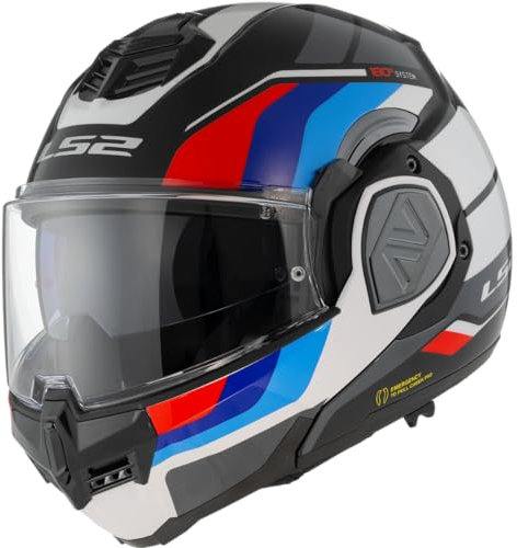LS2, Klapphelm Motorrad ADVANT SPORT Black Blue Red White, XXL