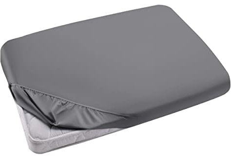 Hafaa King Size Fitted Sheets – Easy Care 25 cm Soft Brushed Microfibre Fabric Grey Kingsize Fitted Bed Sheets Shrinkage and Fade Resistant (152 x 200 cm)