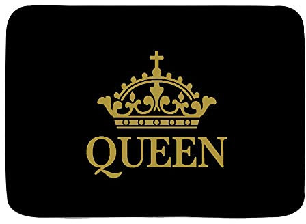 Küchenmatten Königin-Krone In Schwarz Und Gold 40X60Cm Eingangsteppich Dauerhaft Pflegeleichte Haustür Fußmatten Für Außen Flur