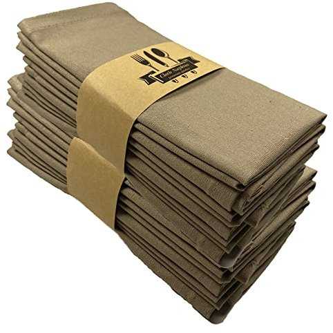 ZOYIEP Stoffservietten Leinenservietten,4/6 / 8er Set 100% Baumwolle und Leinen Servietten Stoff, Stoffservietten Leinen 40 x 40 cm Kitchen Stoffservietten Dekoration (Kaffee,4er Set)