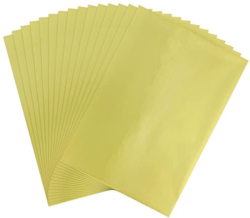 Briartw Heißfolienpapier, 20 x 29 cm, mattes Gold, 50 Blatt, Toner, reaktive Folie, Heißprägefolie, Laserdrucker und Laminiergerät, für Scrapbooking, Basteln, Kartenherstellung, DIY-Alben, Dekoration