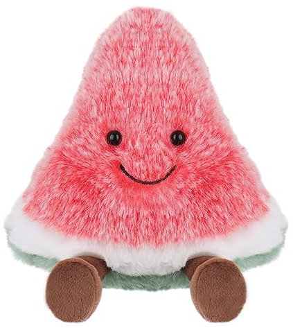 Apricot Lamb Stuffed toy fresh watermelon, Soft Toys Plush Fruit Cuddly Perfect for Child
