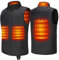 DUKUSEEK Mens Heated Vest for Motorcycling, Heating Warm Gilet Size Adjustable W 12V Charging Cable for Outdoor Camping Hiking Hunting Fishing (No Battery)
