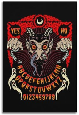 VZRSQZK Krampus Ouija Board Art Poster Poster Dekorative Malerei Leinwand Wandposter und Kunstdruck Modern Familie Schlafzimmer Dekor Poster 20 x 30 cm