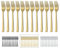 Hunnycook Lot de 12 fourchettes de table élégantes dorées mates de 20,4 cm, adaptées pour la maison/fête/restaurant, passent au lave-vaisselle