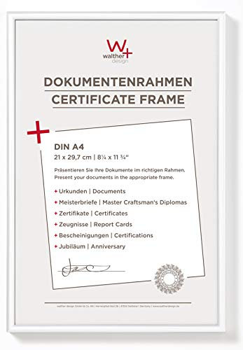 walther design New Lifestyle Kunststoff Bilderrahmen, 16 Stück, 21x29,7 cm, Weiss, KV130W16