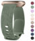 Vancle Per Fitbit Versa 3, cinturino Fitbit Versa 4, cinturino Fitbit Sense 2, per uomo e donna, in silicone, con incisione floreale, colore verde avocadogramma