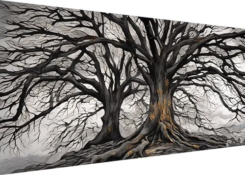 Dooqon Baum Landschaft Diamond Painting Erwachsene Groß XXL 100x50cm, DIY 5D Diamant Painting Bilder, Diamant Kunst Malerei Stickerei Kreuzstich Set, Diamond Painting fur Wohnzimmer Wanddeko Y-385