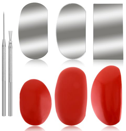 8 Pack Pottery Tools Ceramic Tools Clay Tools Rubber Clay Pottery Ribs Sculpture Pottery Molding Scraper Ceramic Clay Needle Wire Texture Detail Tools