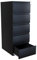 roe furniture Kommode mit 5 Schubladen - Modern Schubladenschrank - Komodenschrank - Schubladenkommode 40 cm Breit - Schwarze Matte