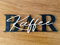Kaffee-BAR Schild mit 3D-Schriftzug aus Holz (40cm) Schwarz