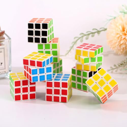 MisFun 10 Pièces Mini Cube Magique 2.9 × 2.9cm, Jouets Éducatifs Speed Cube 3x3 Pour Enfants, Cadeaux de Noël et Fêtes Pour Filles et Garçons