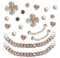 GWAWG Schuh Charms 20 Stück Crocs Anstecker Glitzer Strassstein Blume Designer Schuh Dekoration Anhänger Accessoires für Mädchen Erwachsene
