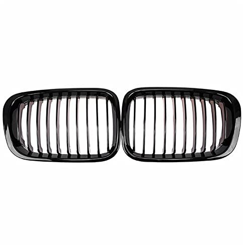 HUIOP Calandre Avant,2Pcs Pare-Chocs Avant Capot Kidney Grille Racing Grille Remplacement Pour Bmw Série 3 E46 4 Portes 1998-2001
