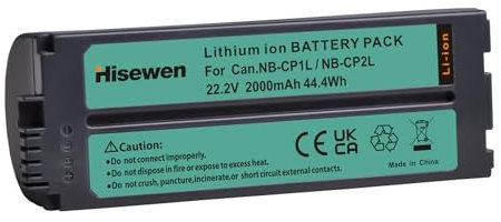 Hisewen 2000mAh NB-CP2L NBCP1L Akku für Canon SELPHY CP800, CP900, CP910, CP1200, CP1300, CP1500 Fotodrucker