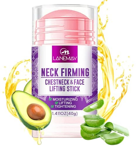 Retinol Straffende Straffende Creme Stick für Hals und Gesicht, Retinol Creme gegen Falten, Retinole Stick mit Kollagen, Aloe Vera, Avocado & Rosmarin, Anti-Aging Halscreme & Gesichtspflege