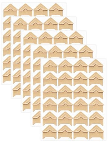 XPEX 120 Pezzi Angoli adesivi per foto, Angoli per foto autoadesivi, angolini adesivi per foto,biadesivo per foto,adesivi per foto album,ideali per album,ritagli e fai da te,angoli adesivi(Vacchetta)