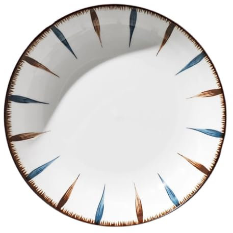 XDAWQP Platos De Comedor, 6 Piezas, Plato De Cocina, Plato De Cerámica para El Hogar, Plato Hondo Chino para Sopa, Plato De Cena Apto para Microondas (Tamaño Pequeño),Small-One Size