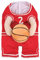 osiuujkw Einzigartige Hundekleidung für Basketball Fans, Halloween Partys, geeignet zum Verkleiden von Basketball Kleidung aus Polyester, Rot, S