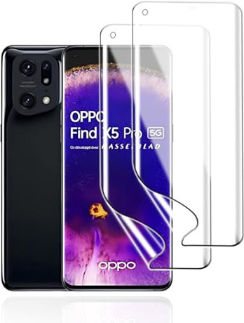 KoasVonson 2 pellicole protettive in idrogel per Oppo Find X5 Pro, pellicola protettiva in TPU morbida HD trasparente, flessibile, trasparente, pellicola protettiva in TPU idrogel