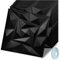 33 Pack 3D Wall Panels for Interior Wall Decor, Modern Diamond Wall Panels,Textured Accent Wall Covering Panels for Living Room Gaming Room TV Background,11.8 x 11.8 inch Black (Included Tape)